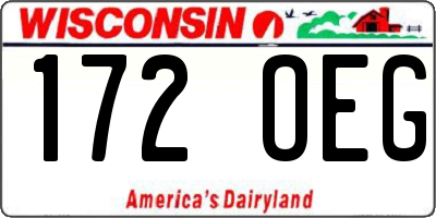 WI license plate 172OEG