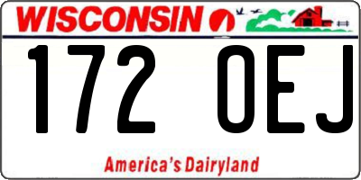 WI license plate 172OEJ
