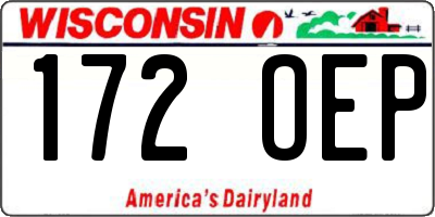 WI license plate 172OEP