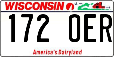 WI license plate 172OER