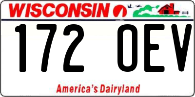 WI license plate 172OEV