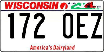WI license plate 172OEZ