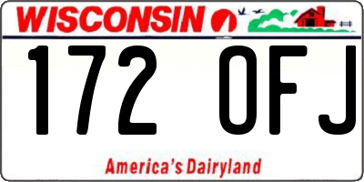 WI license plate 172OFJ