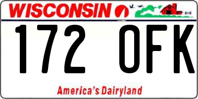 WI license plate 172OFK