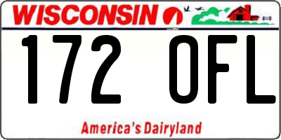 WI license plate 172OFL