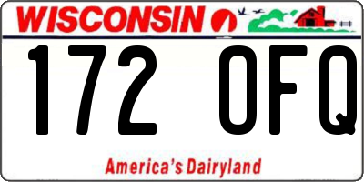 WI license plate 172OFQ