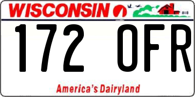 WI license plate 172OFR