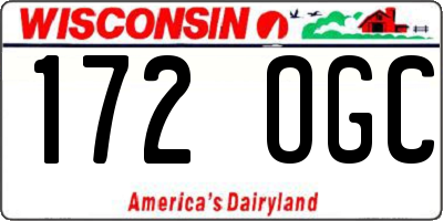WI license plate 172OGC