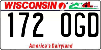 WI license plate 172OGD