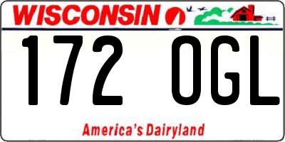 WI license plate 172OGL