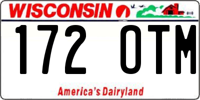 WI license plate 172OTM