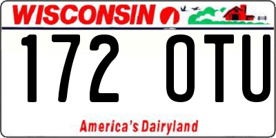 WI license plate 172OTU