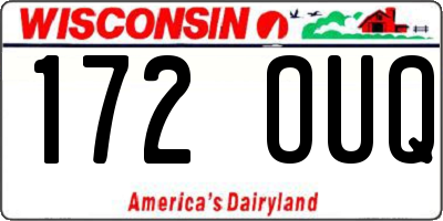 WI license plate 172OUQ