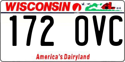 WI license plate 172OVC