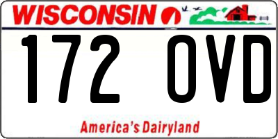 WI license plate 172OVD