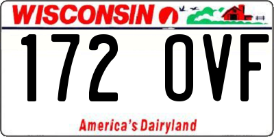 WI license plate 172OVF