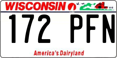 WI license plate 172PFN