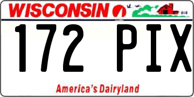 WI license plate 172PIX