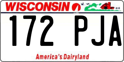 WI license plate 172PJA