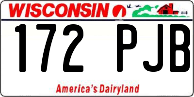 WI license plate 172PJB