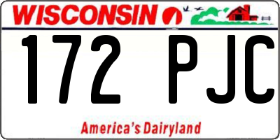 WI license plate 172PJC