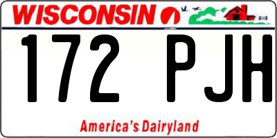 WI license plate 172PJH