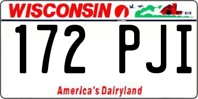 WI license plate 172PJI