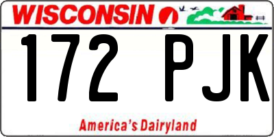 WI license plate 172PJK