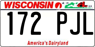 WI license plate 172PJL
