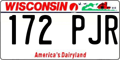 WI license plate 172PJR