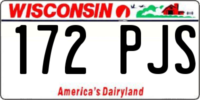 WI license plate 172PJS