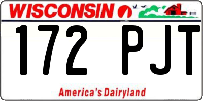 WI license plate 172PJT
