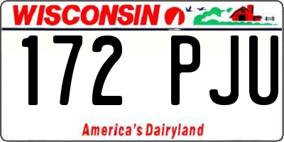 WI license plate 172PJU