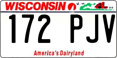 WI license plate 172PJV