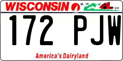 WI license plate 172PJW