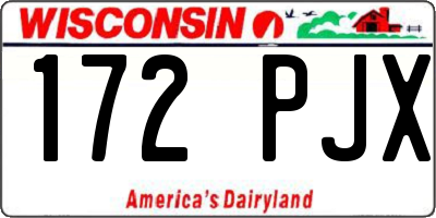 WI license plate 172PJX