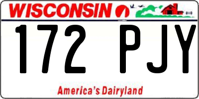 WI license plate 172PJY
