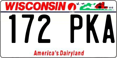 WI license plate 172PKA