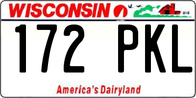 WI license plate 172PKL