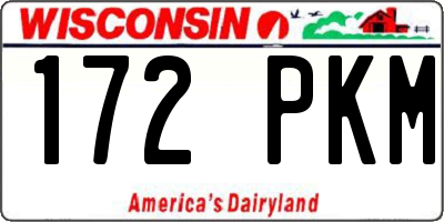 WI license plate 172PKM