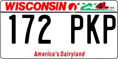 WI license plate 172PKP