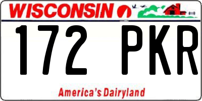 WI license plate 172PKR