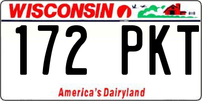 WI license plate 172PKT