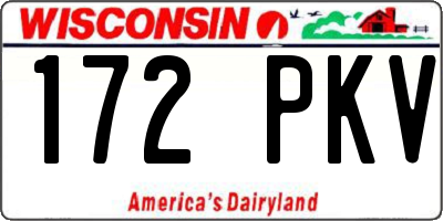 WI license plate 172PKV