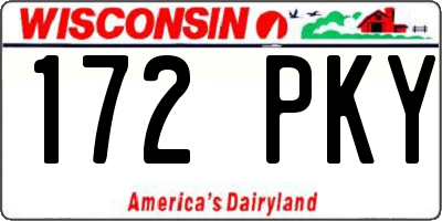 WI license plate 172PKY