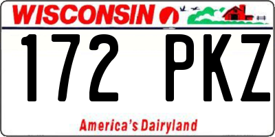 WI license plate 172PKZ