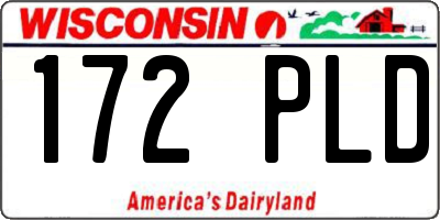 WI license plate 172PLD