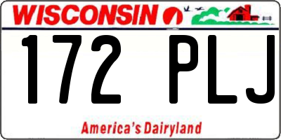 WI license plate 172PLJ