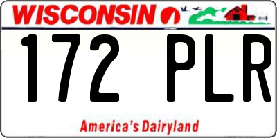 WI license plate 172PLR