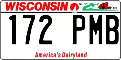 WI license plate 172PMB